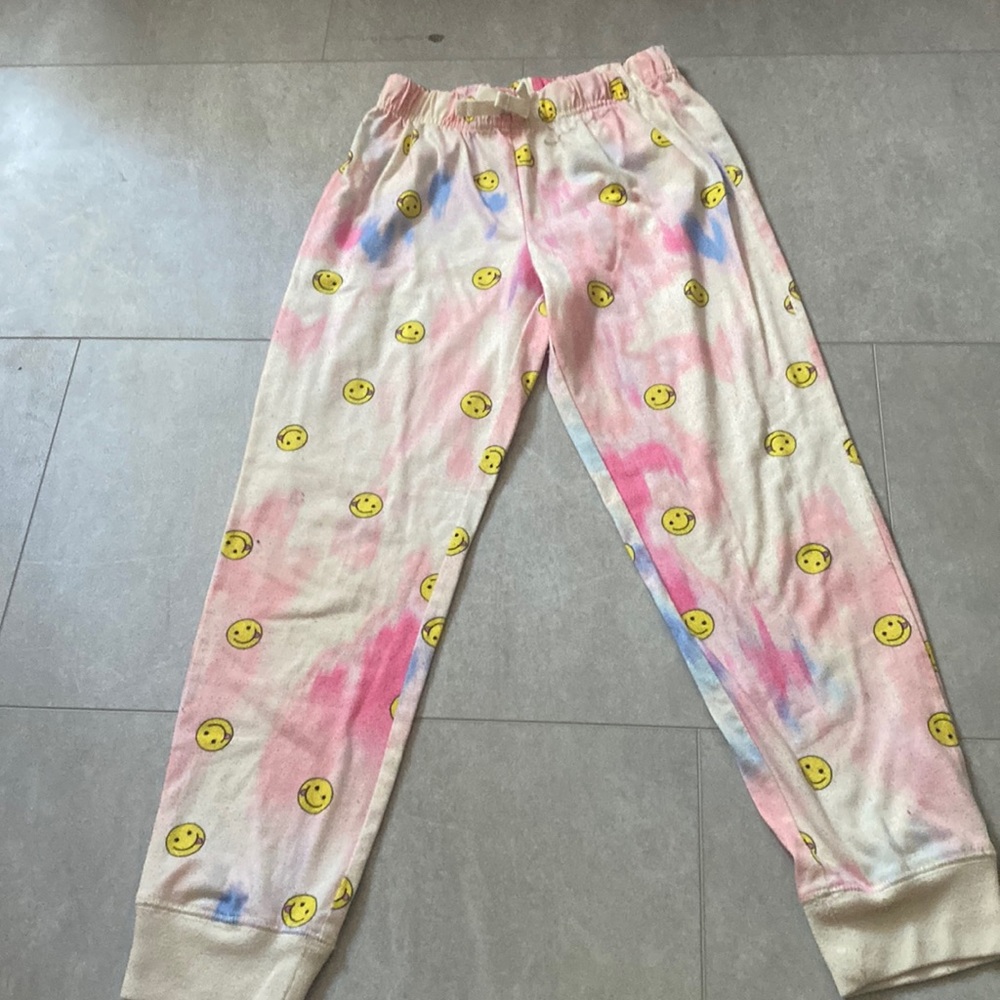 Girls size 8 smiley face pajama pants